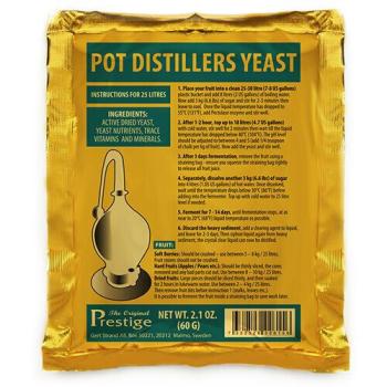 Pot Distiller Turbohefe - Prestige Hefe - Trockenhefe max. 20% Alkohol